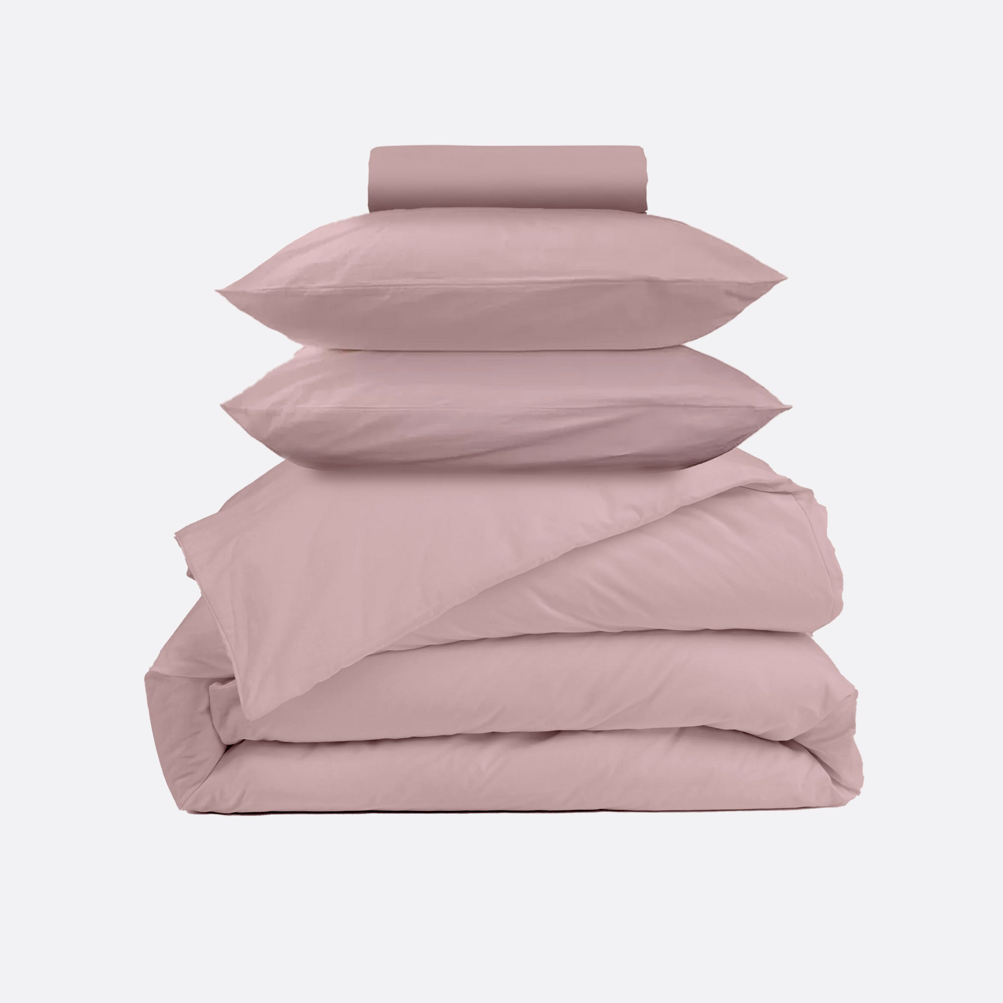 Cotton percale bedding set - Pink