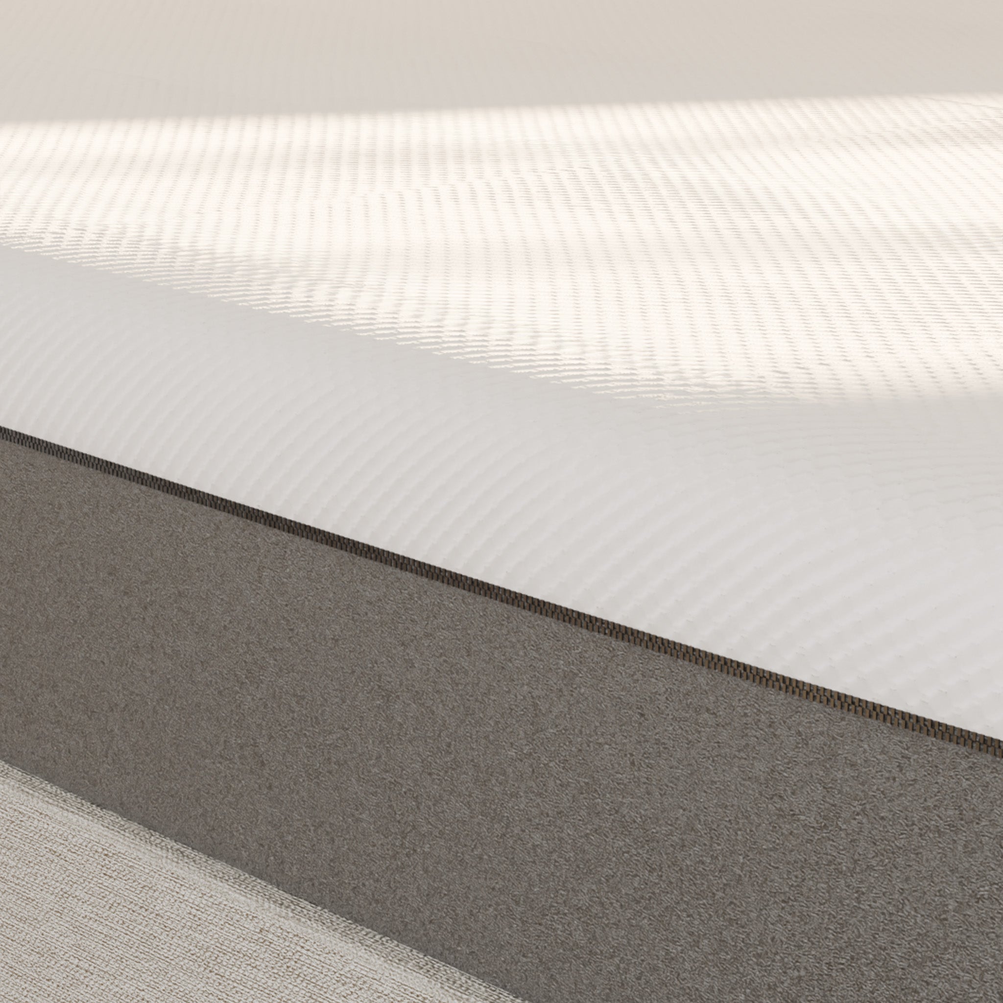 Zoom sur la texture du Matelas latex et mousse à mémoire de forme Gaia