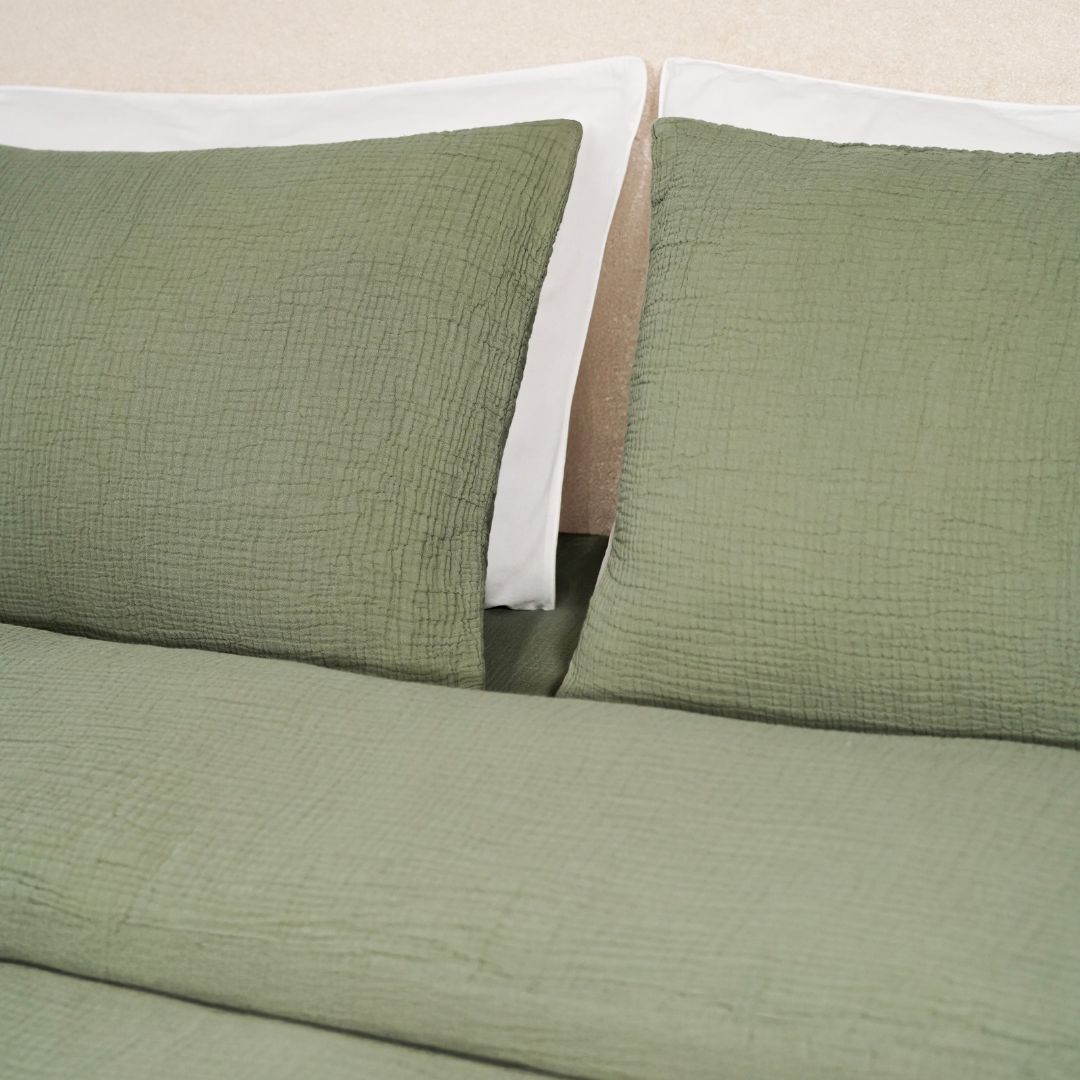 Cotton satin duvet cover - Beige