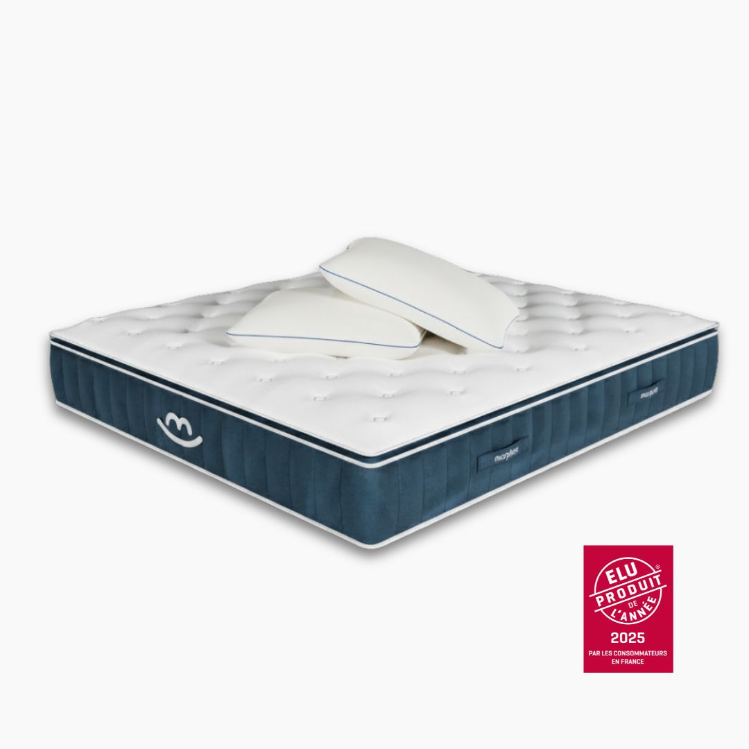 Pack Elite Plus 2 places - Matelas hybride 30cm et oreillers à mémoire de forme