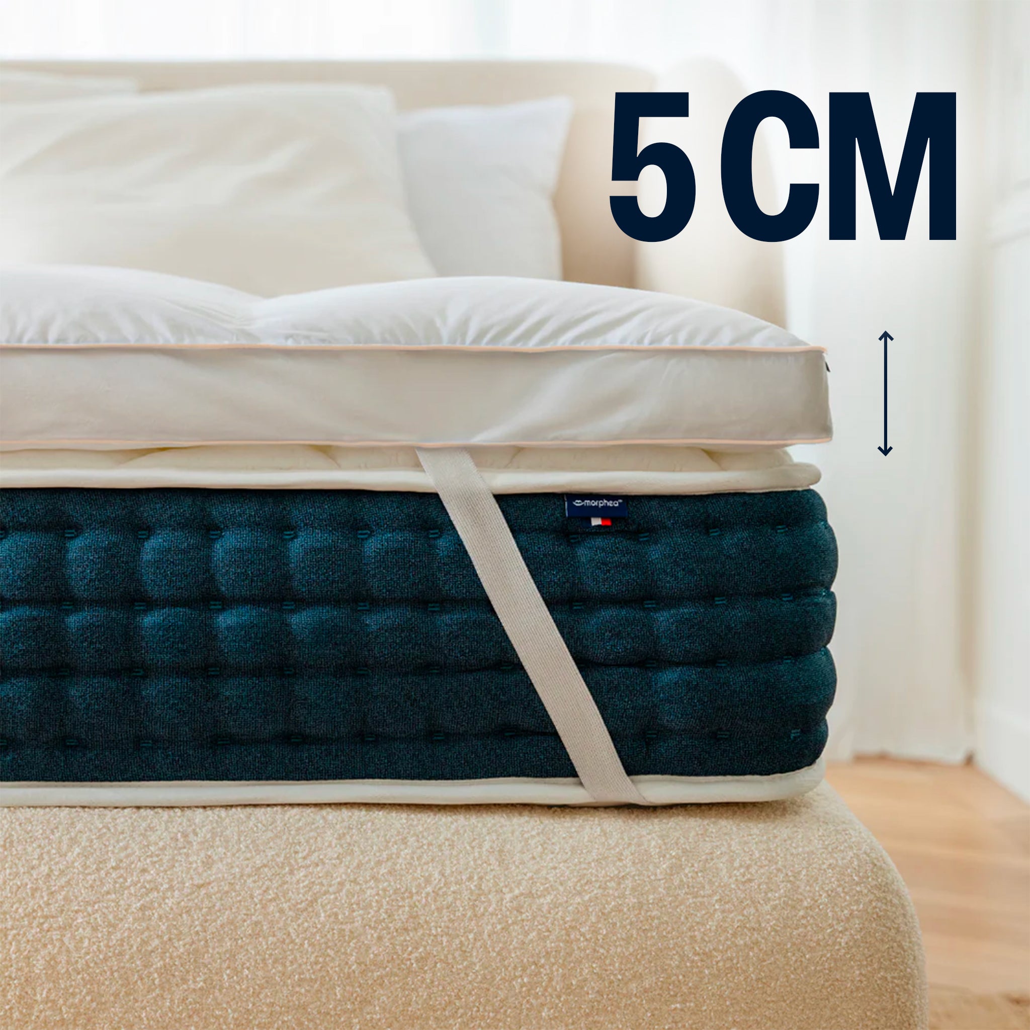 Le Surmatelas Drimz - plumes de canard - 5 cm