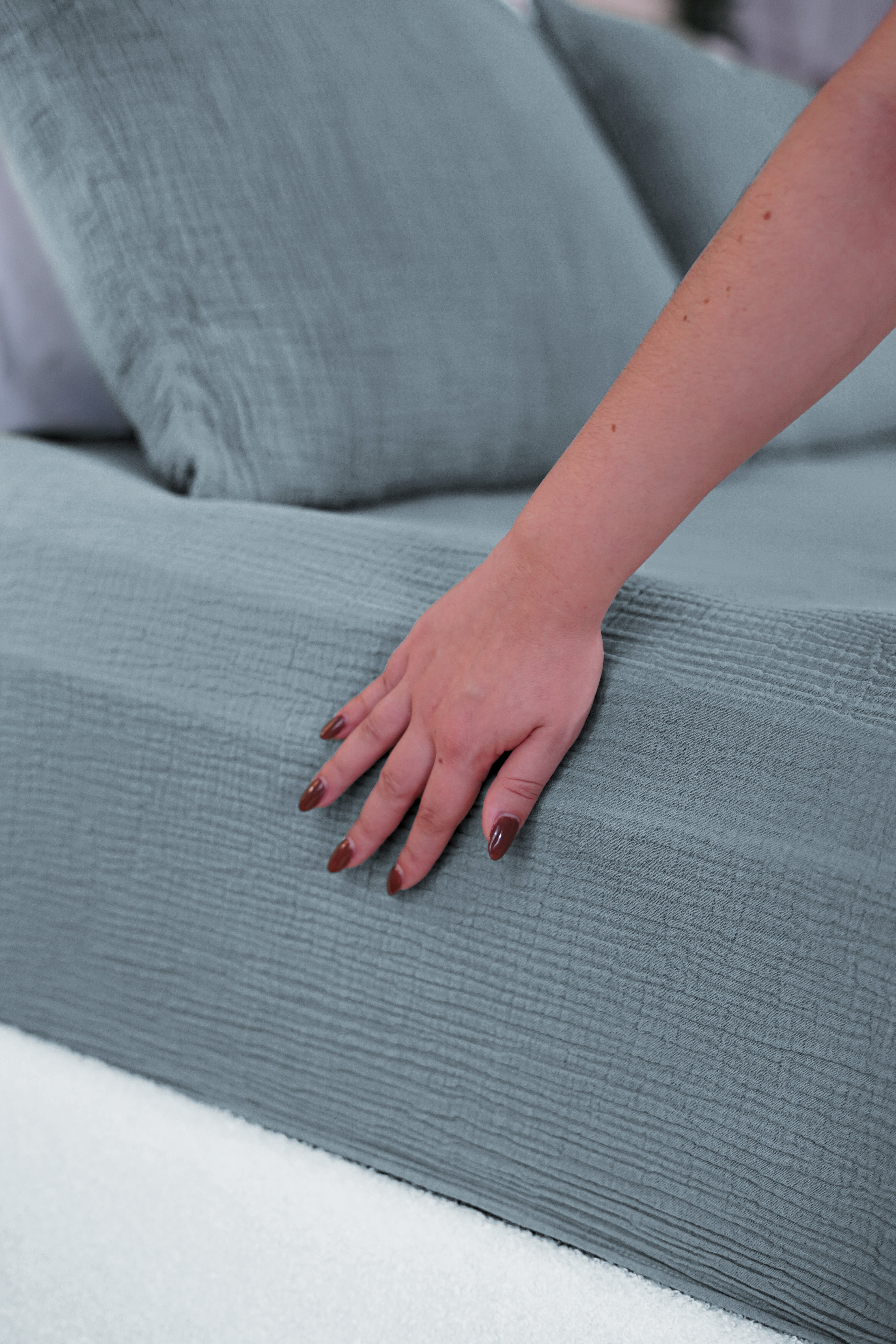 Cotton percale fitted sheet - 6 colors to choose from