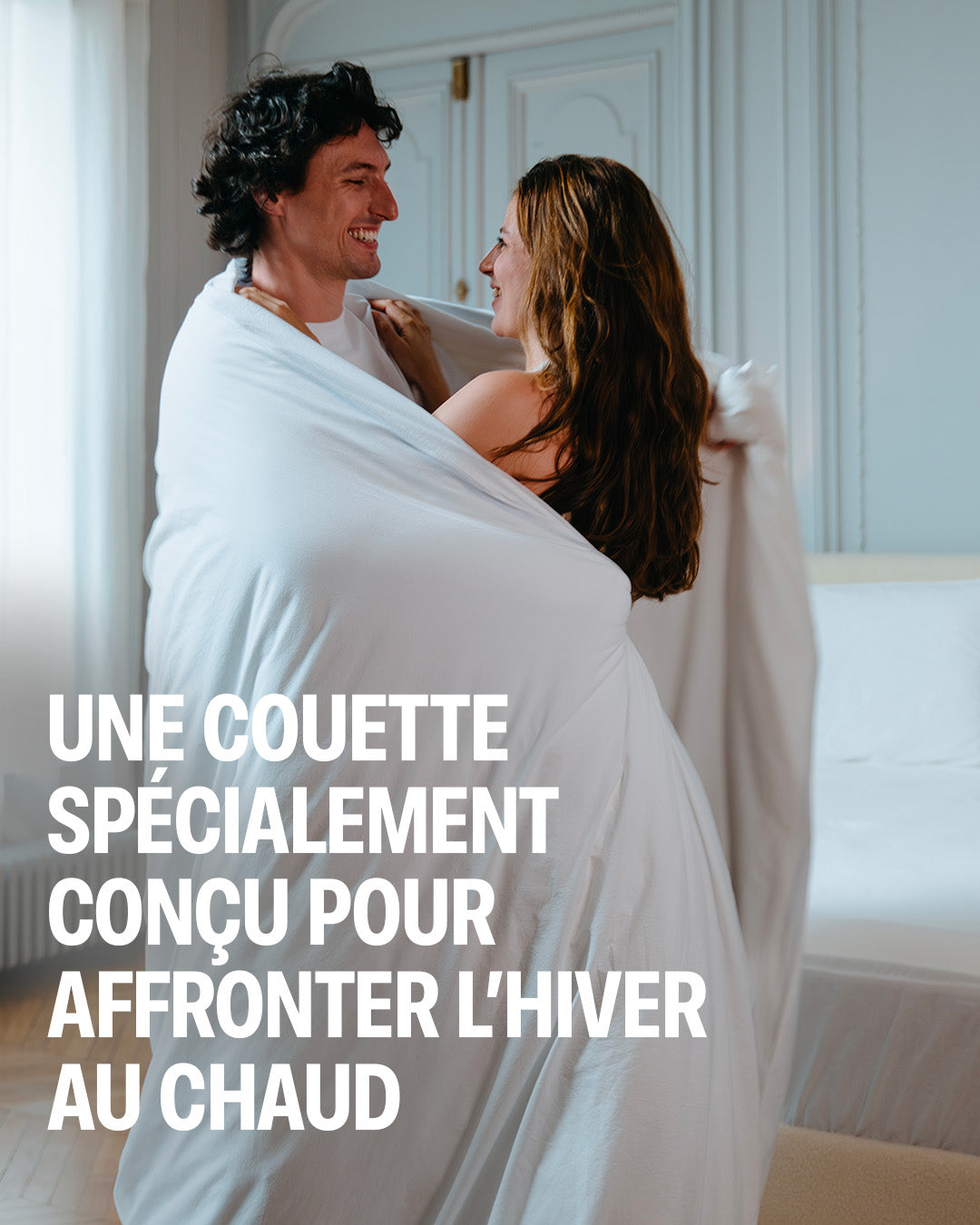 Couette Hiver - Fibres creuses siliconnées, enveloppe coton