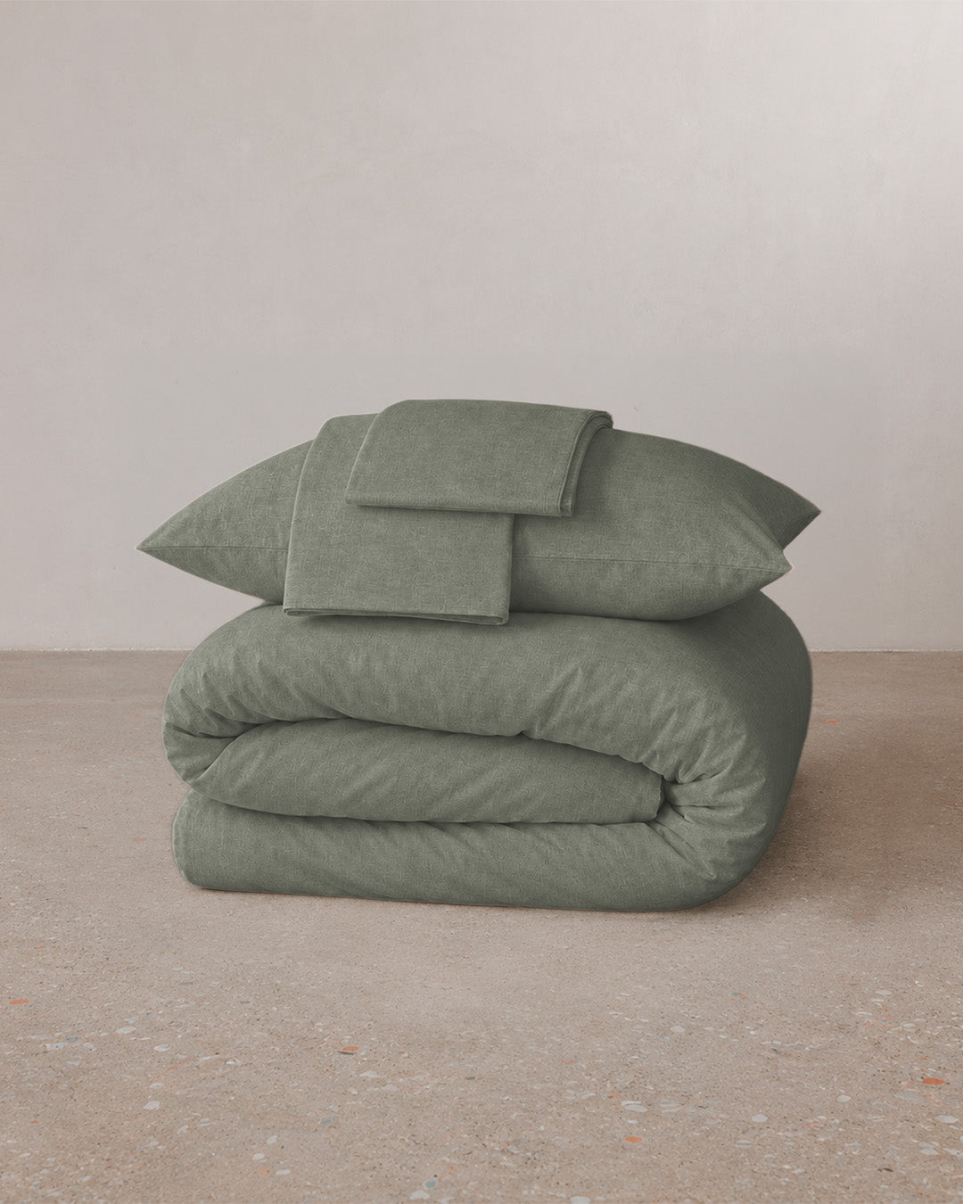 Parure de lit lin - Vert Sauge