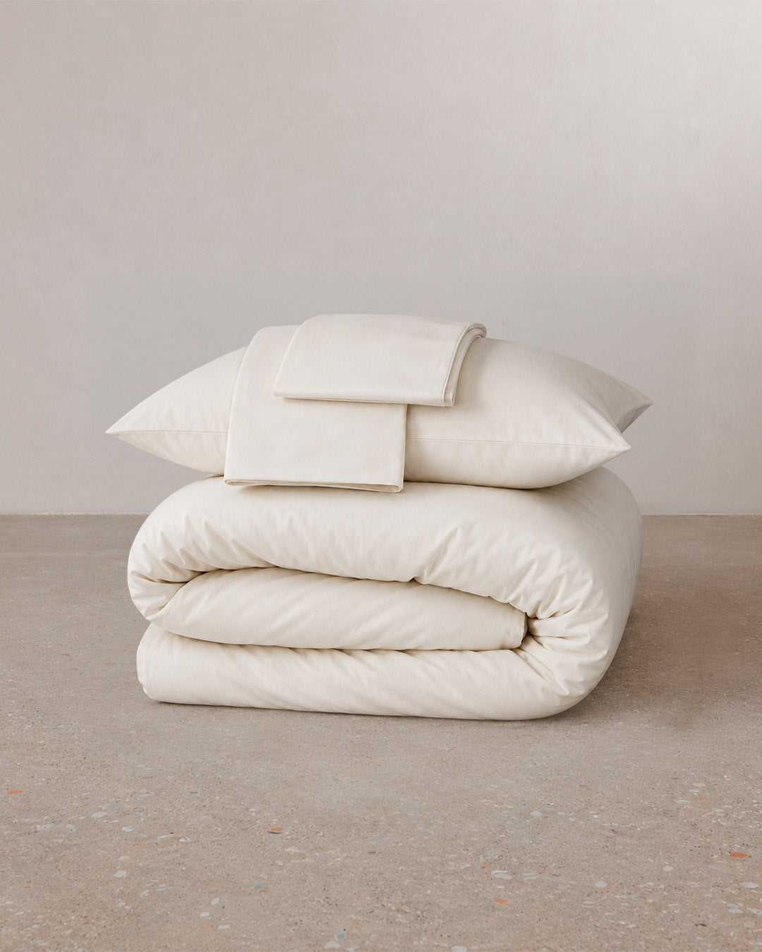 Washed percale bedding set - Baby's breath
