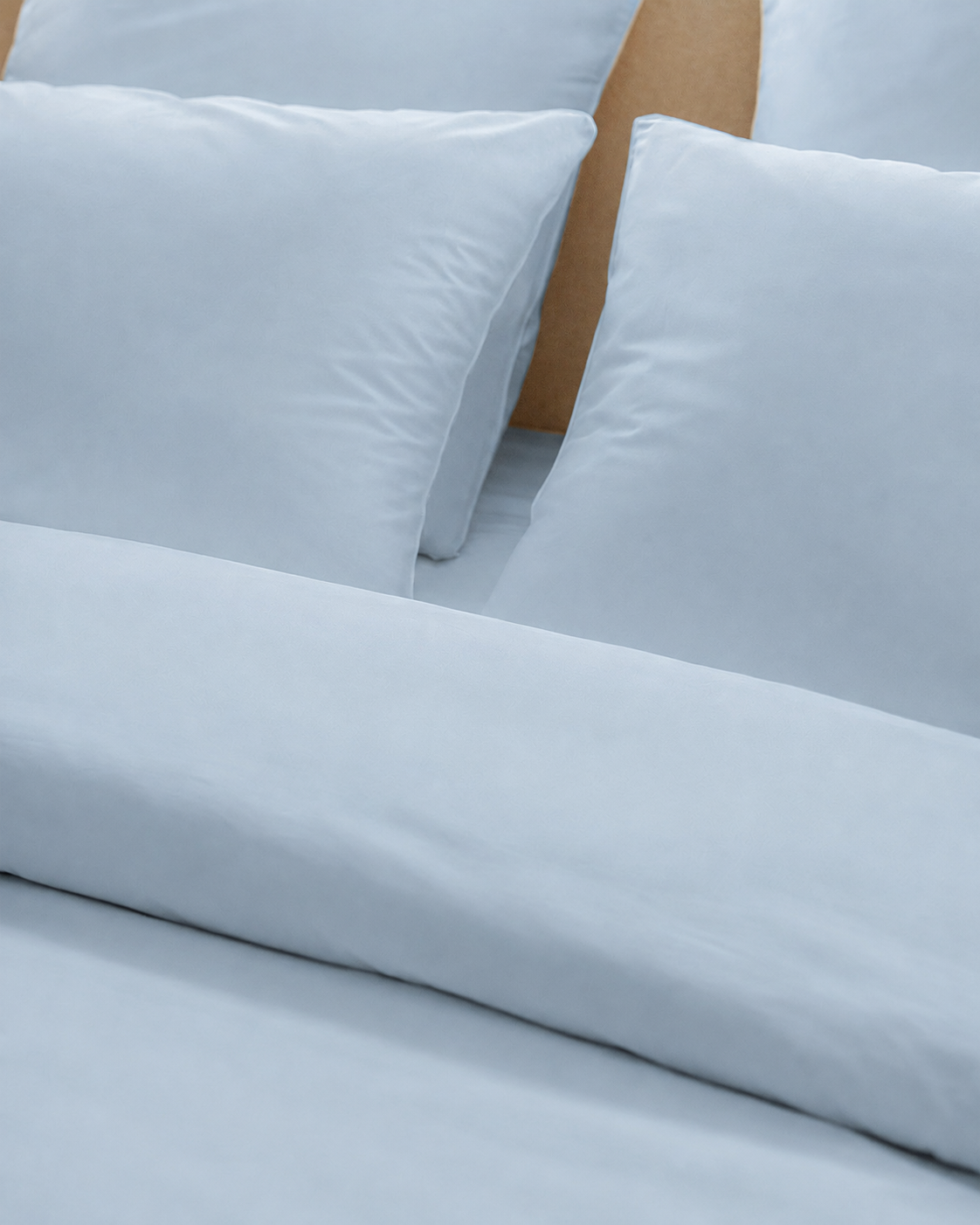 Parure de lit satin de coton - Baby Blue