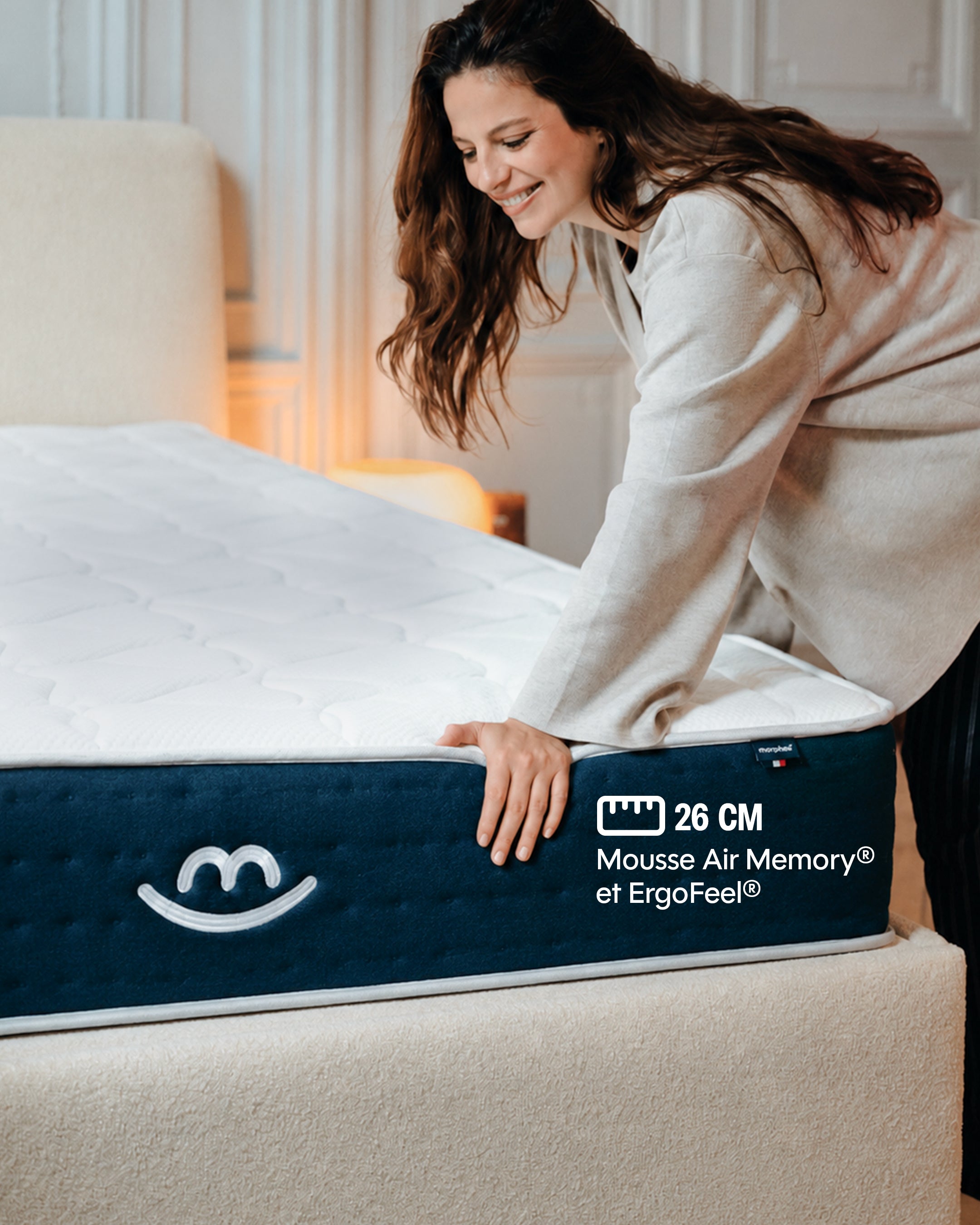 Matelas hybride Jade - mémoire de forme - 26cm