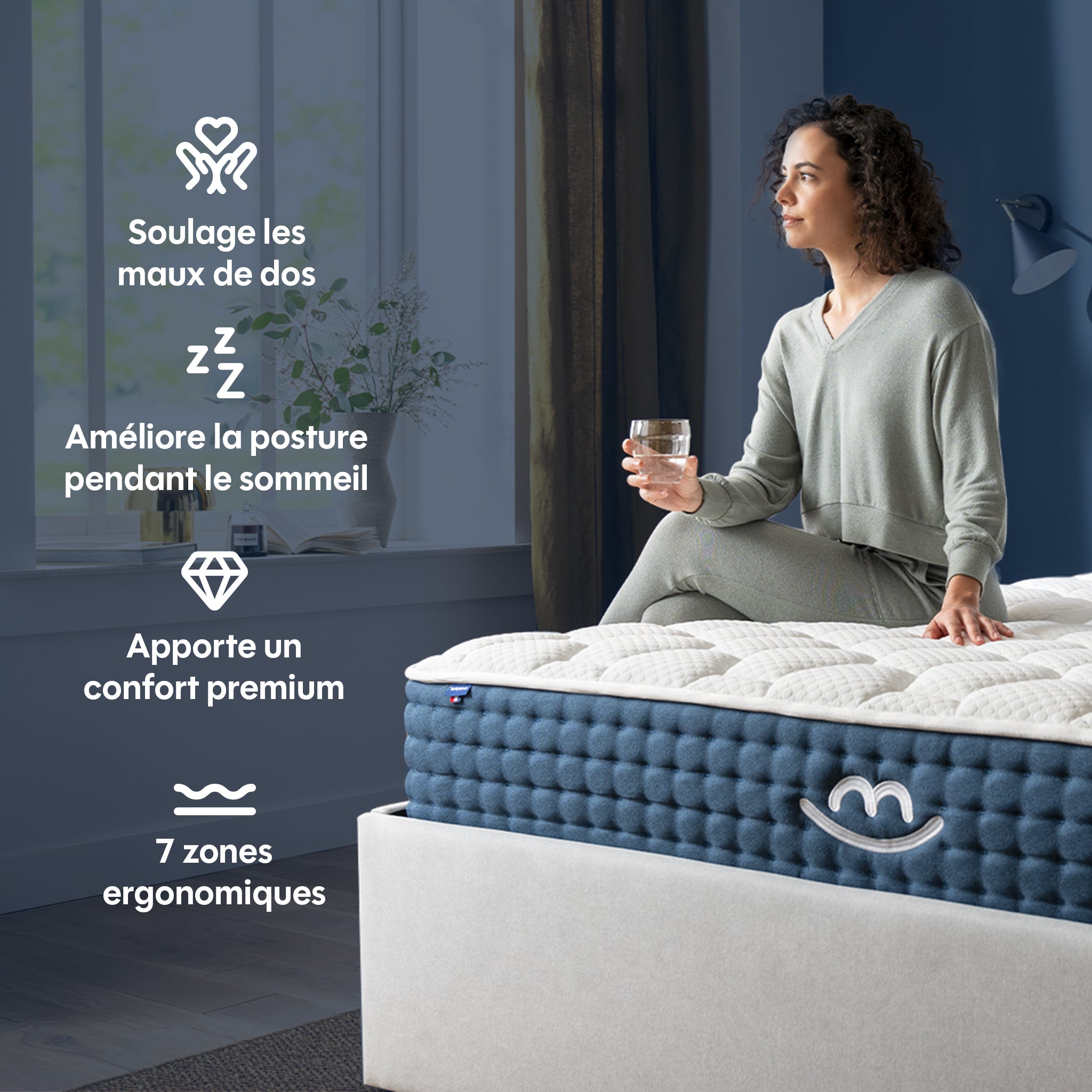 Matelas hybride premium Jade - mémoire de forme - 26cm