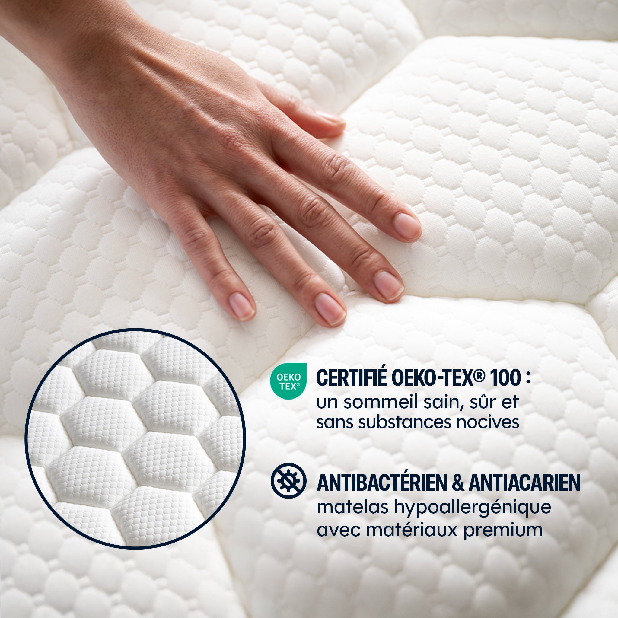 Matelas hybride premium Jade - mémoire de forme - 26cm