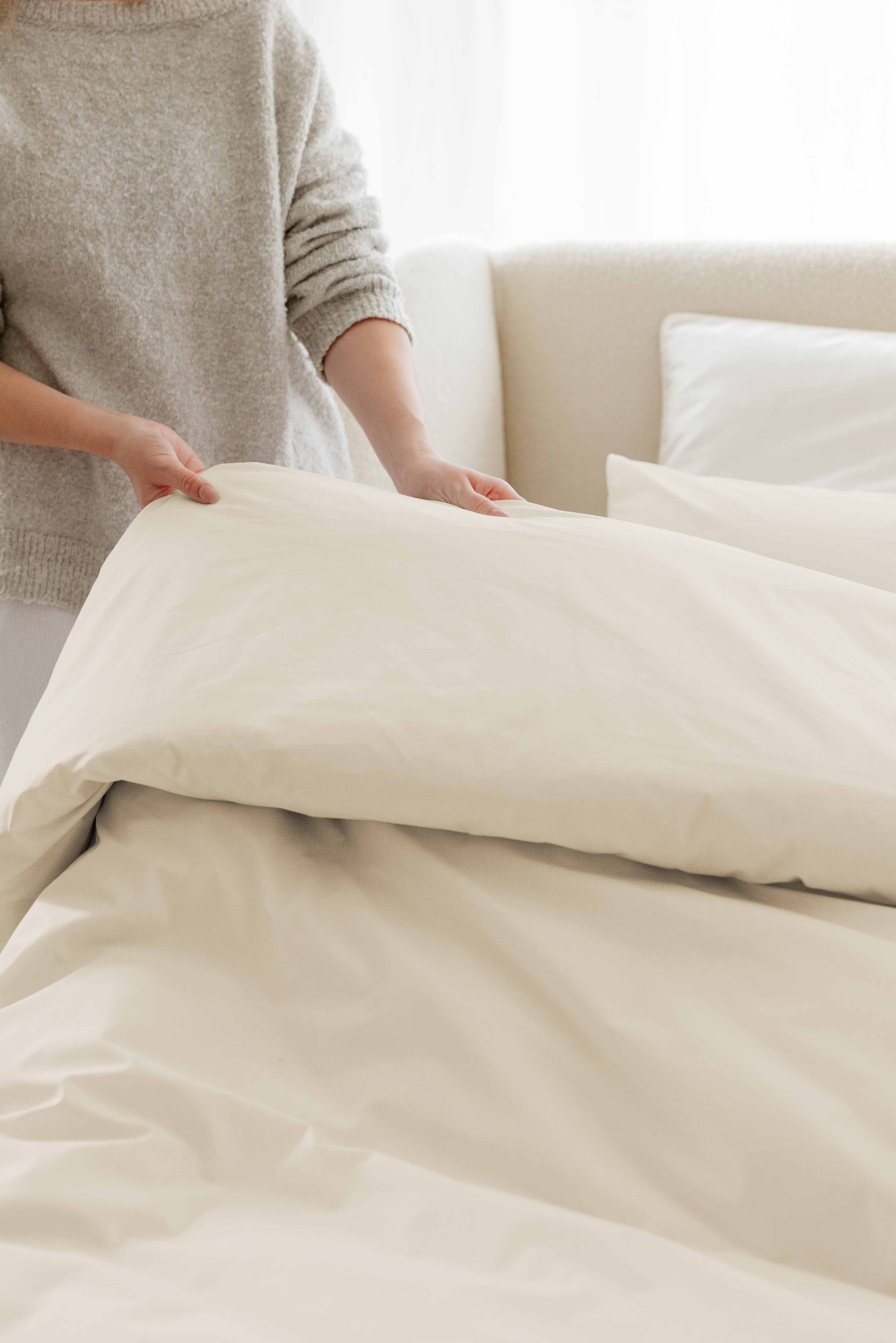 Cotton percale duvet cover - 6 colors to choose from