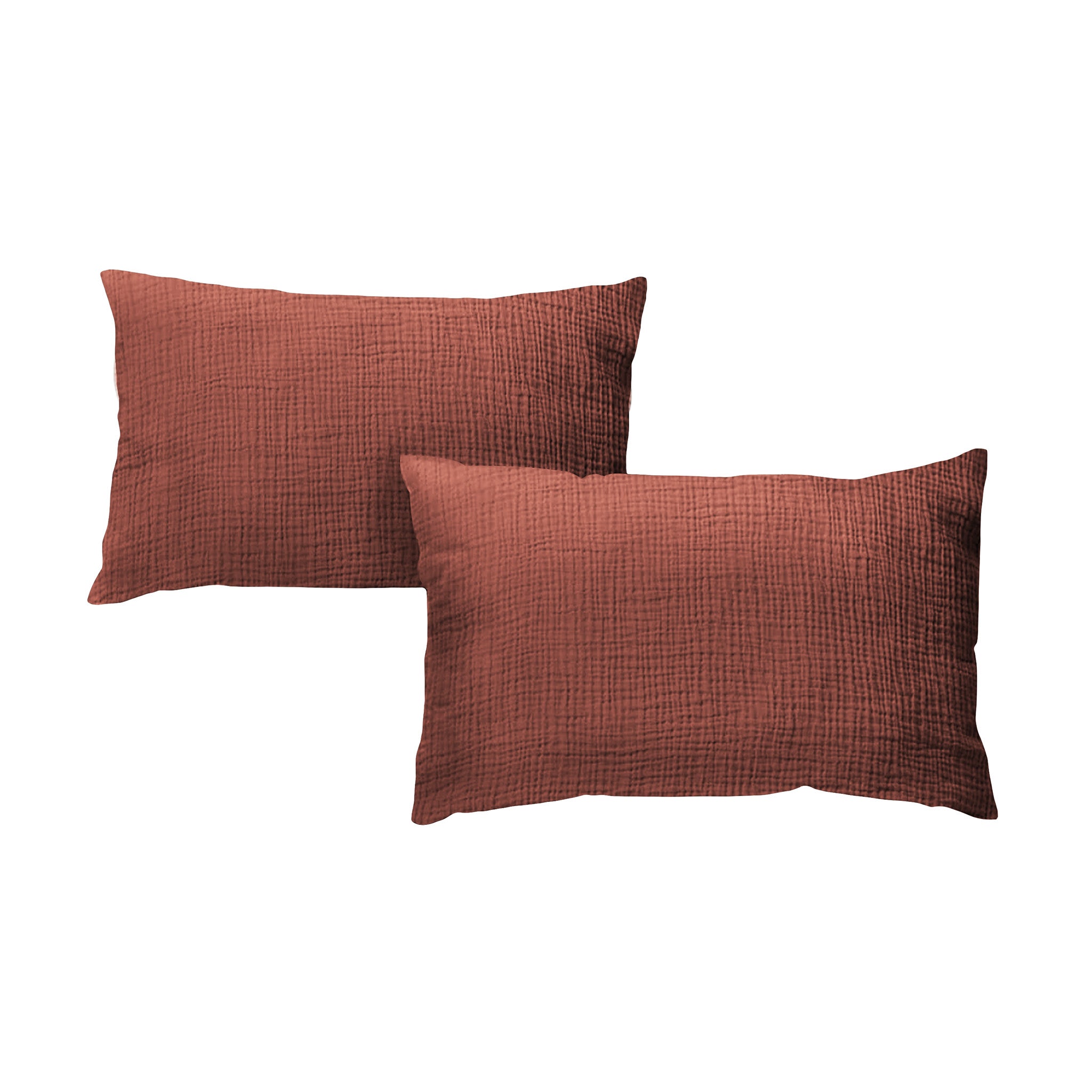 Cotton percale pillowcases x2 - 5 colors to choose from