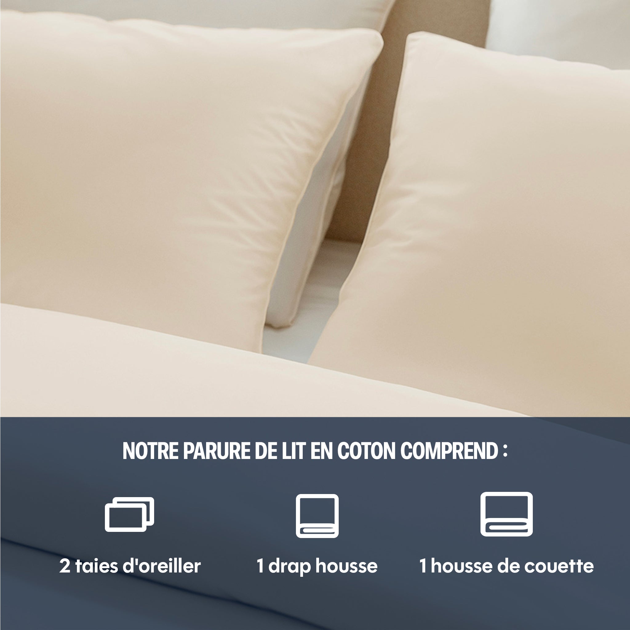 Washed percale bedding set - Baby's breath