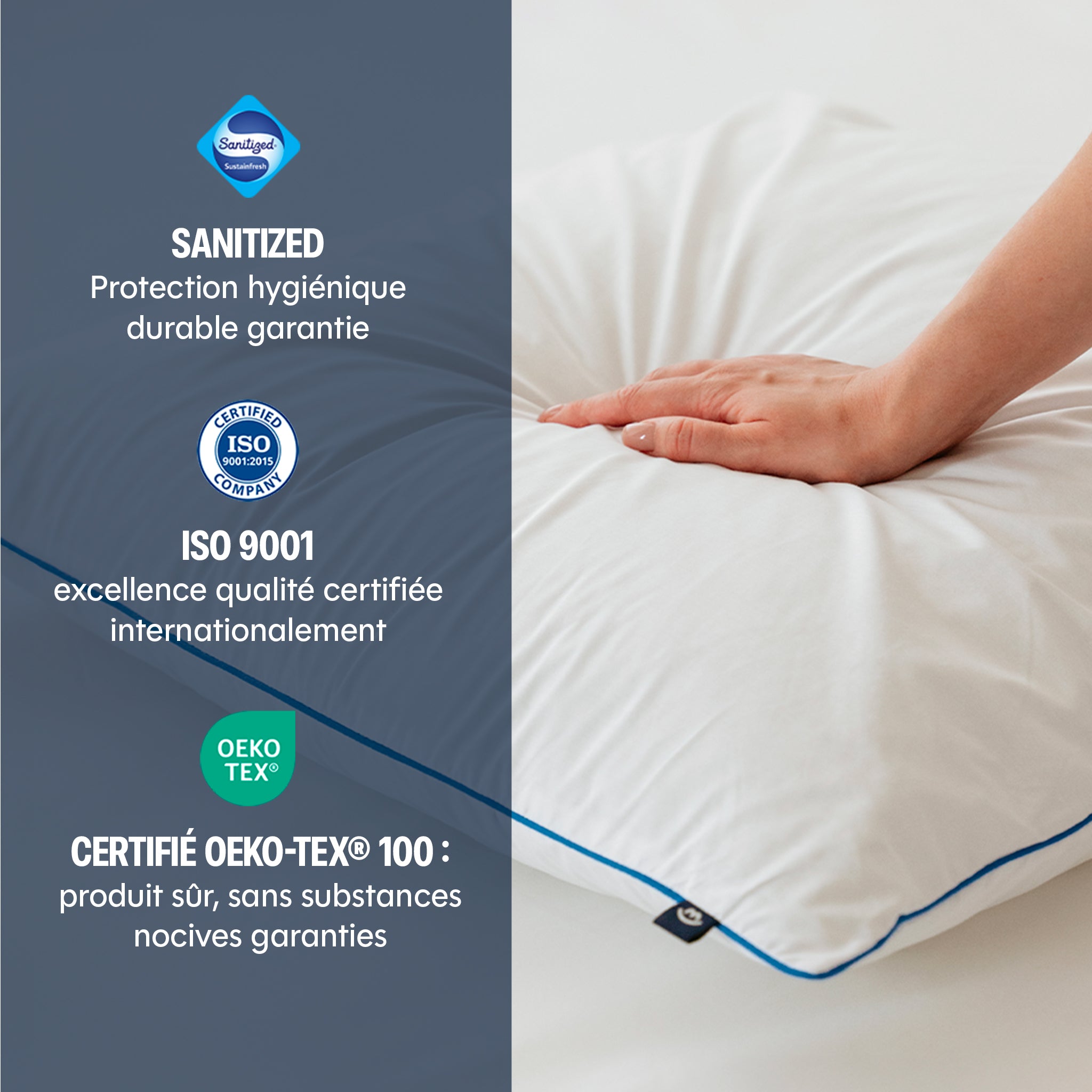 Pack Matelas hybride Mila - mousse et ressorts + 2 oreillers