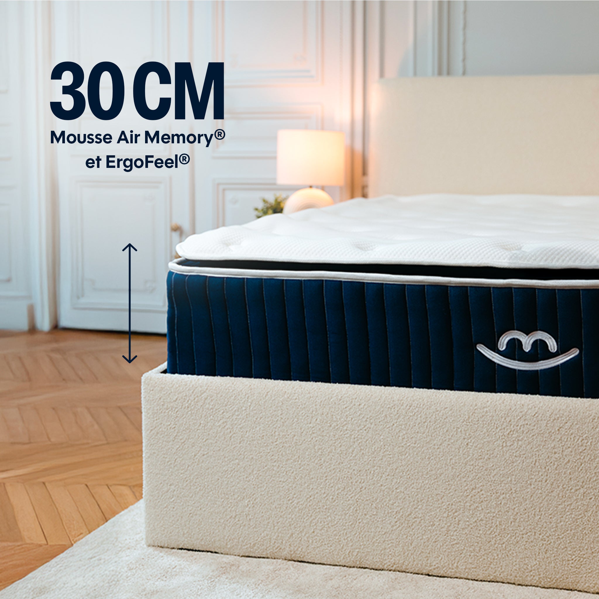 Matelas hybride luxe Victoria - mémoire de forme - 30cm