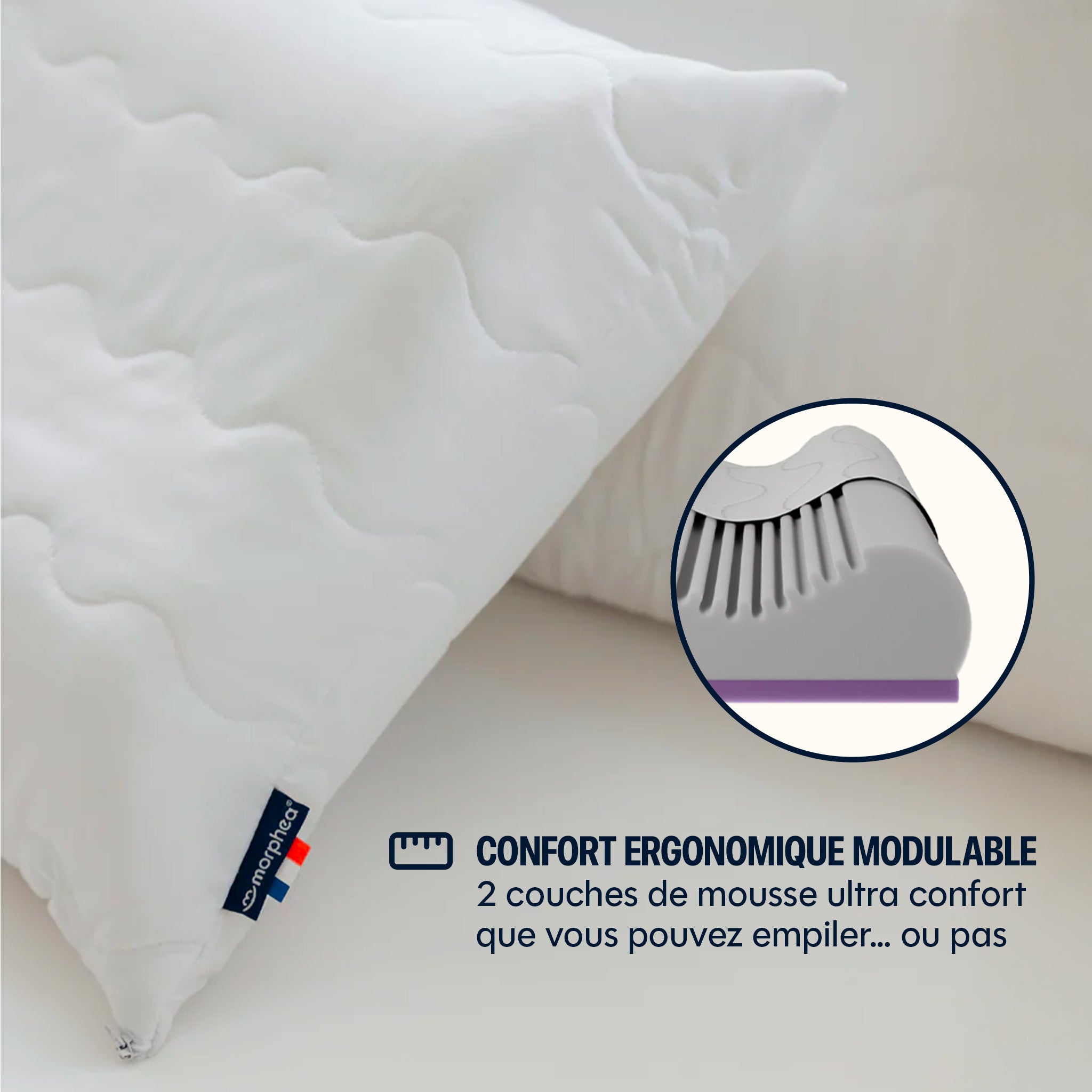 Oreiller ZenForm - hauteur modulable