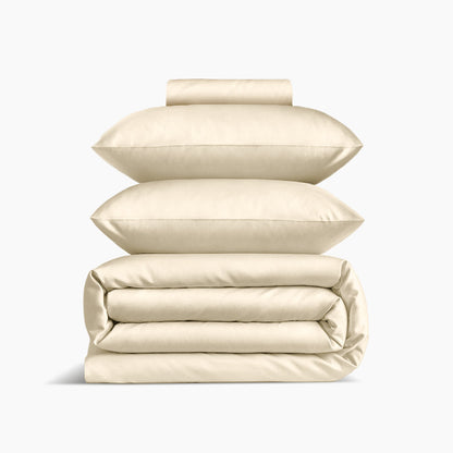 Parure de lit satin de coton - Beige