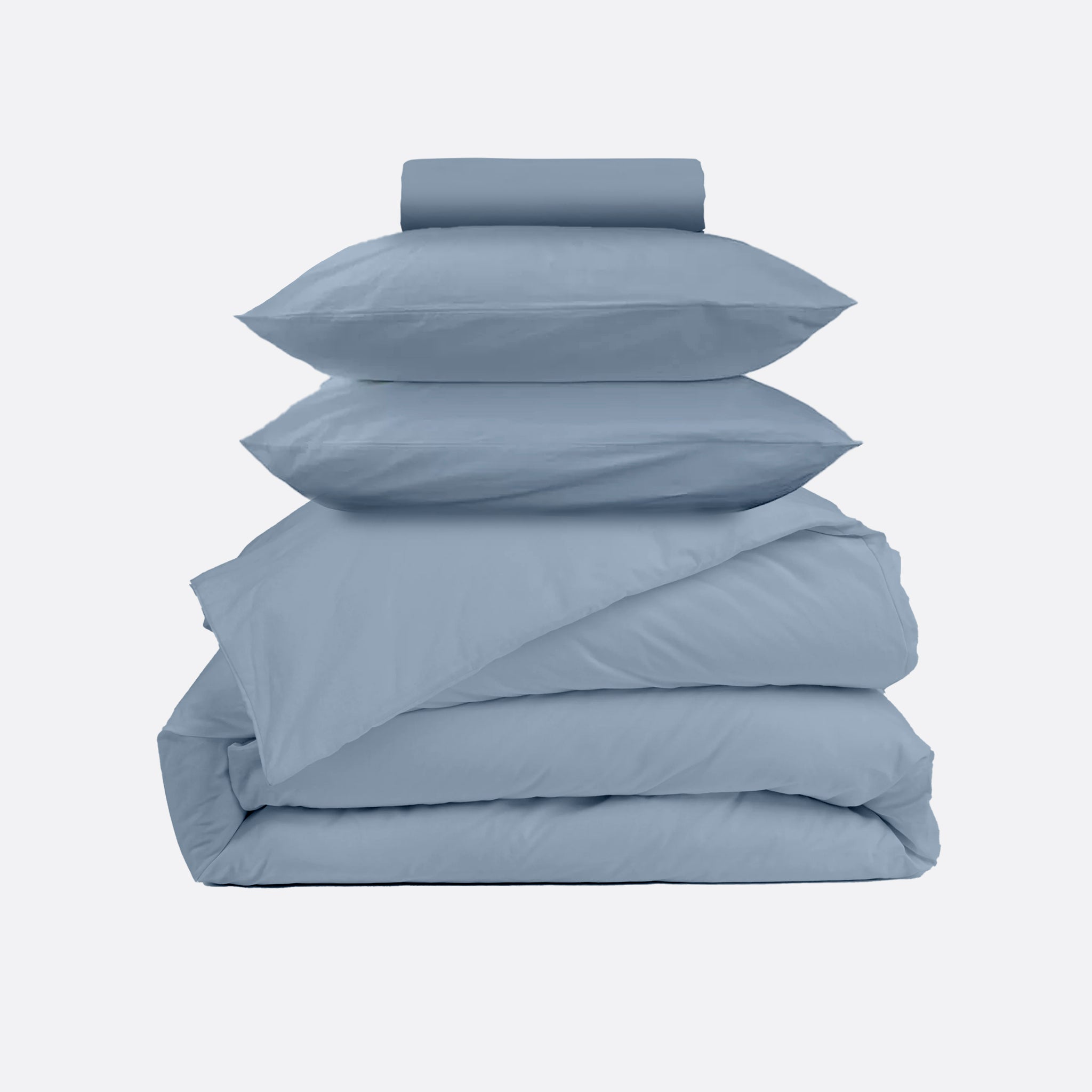 Parure de lit percale de coton - Bleu