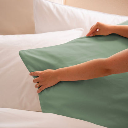Cotton percale bedding set - Green