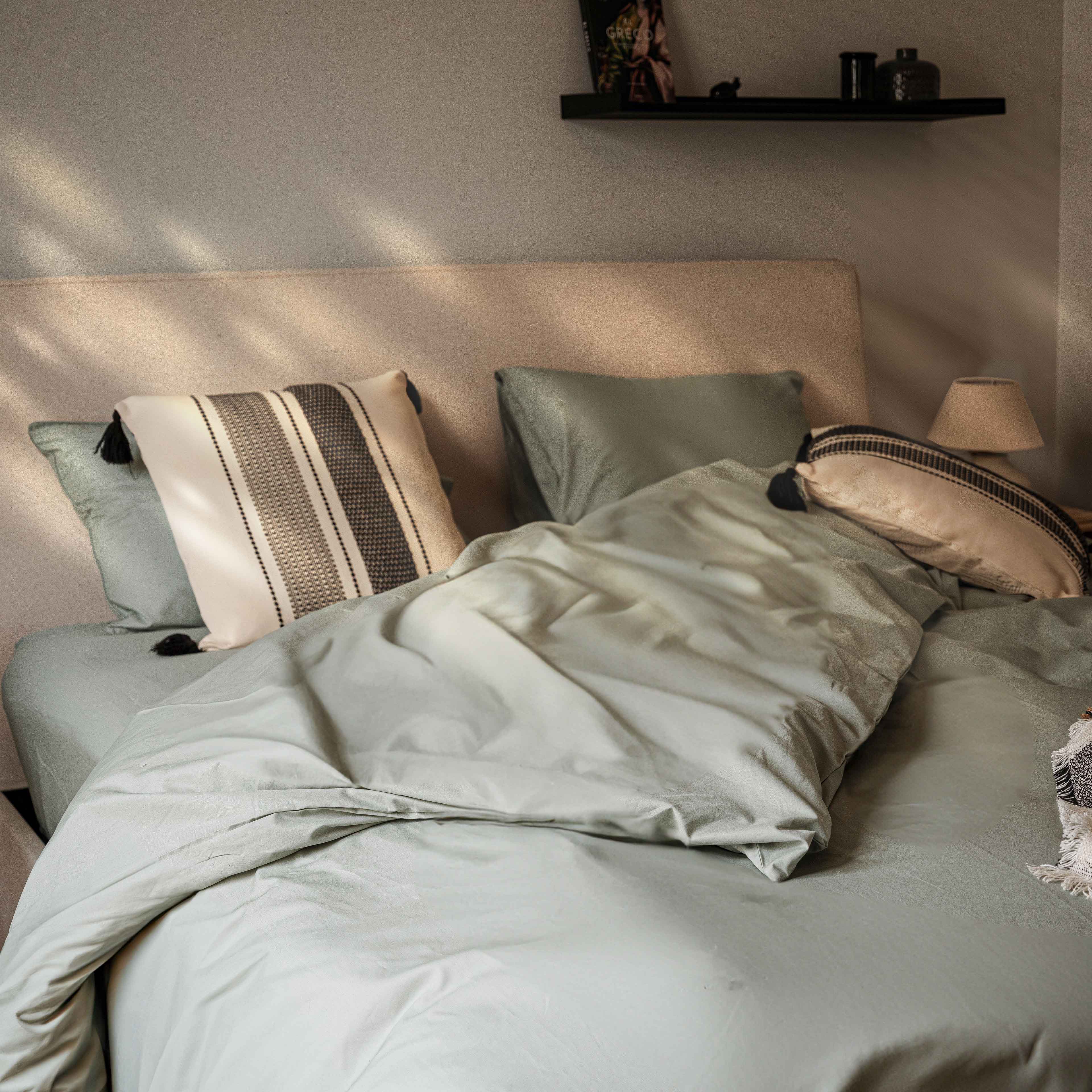 Coussin Lagos 100% coton beige - 50x50cm