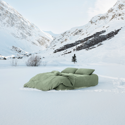 Cotton gauze bed linen set - Watercress