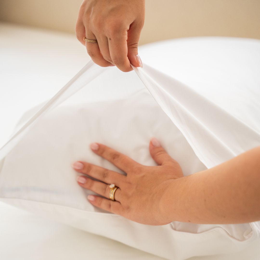 Cotton percale bedding set - White