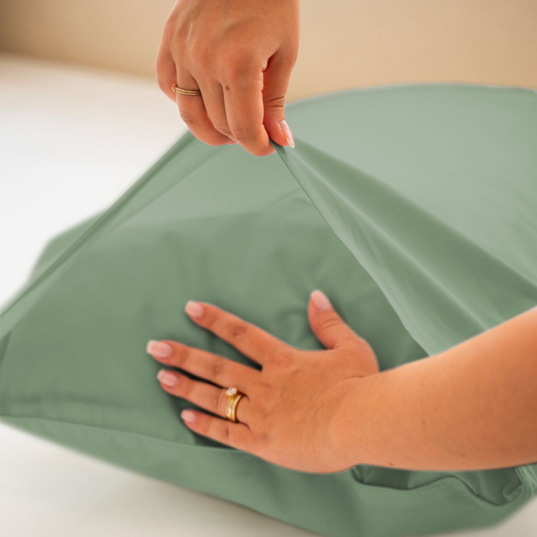 Cotton percale bedding set - Green