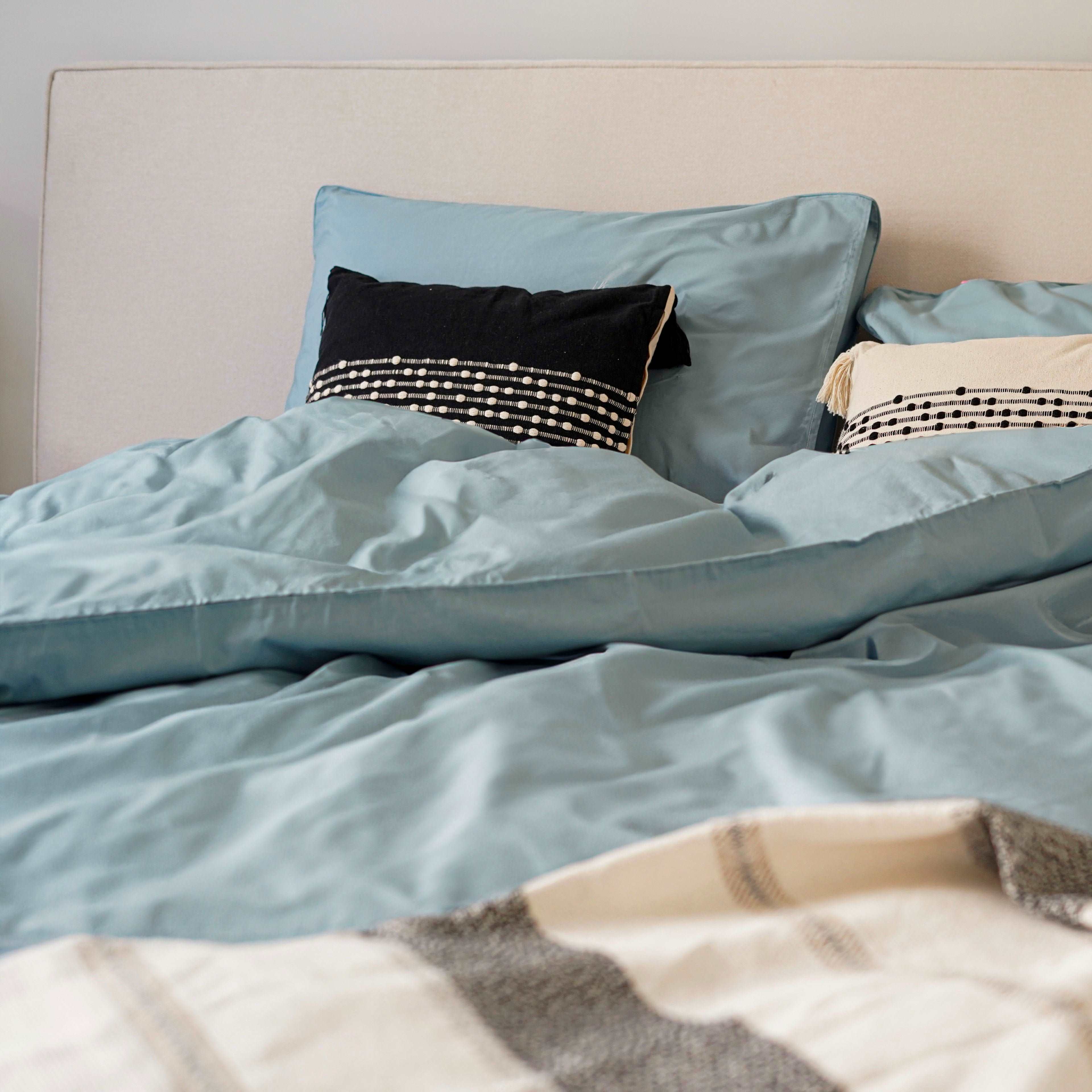 Coussin Comporta 100% coton noir - 40x40cm