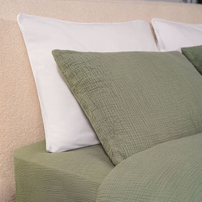 Drap housse gaze de coton - 4 coloris au choix