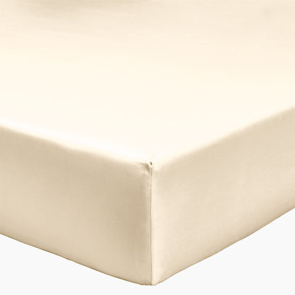 Drap housse satin de coton - Beige