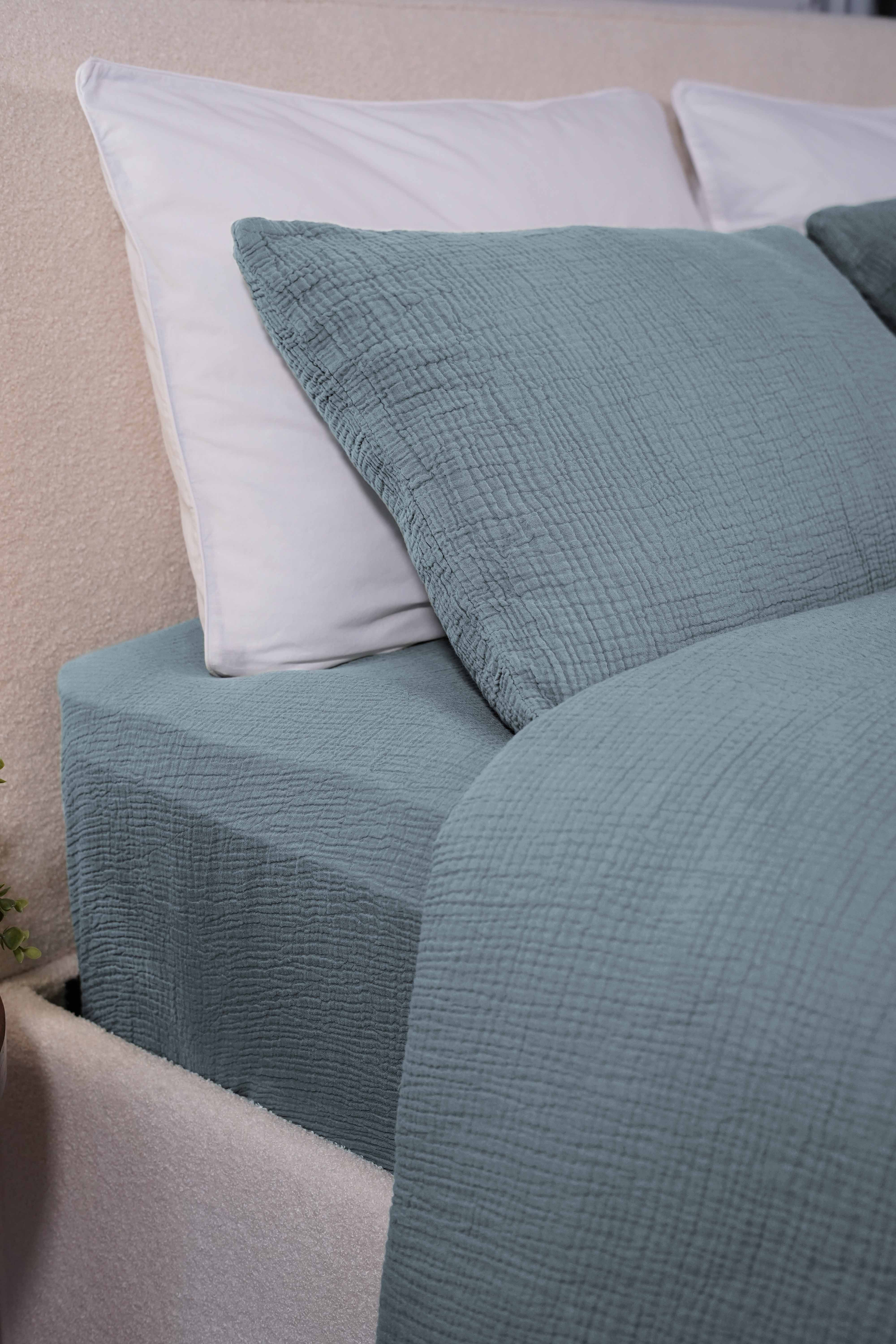 Drap housse gaze de coton - 4 coloris au choix