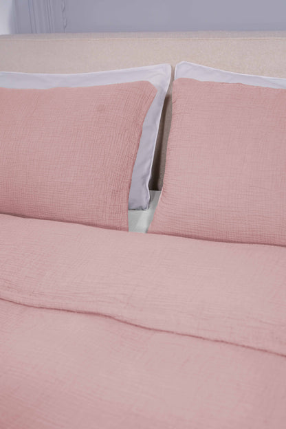 Taie d'oreiller gaze de coton x2 - 4 coloris au choix