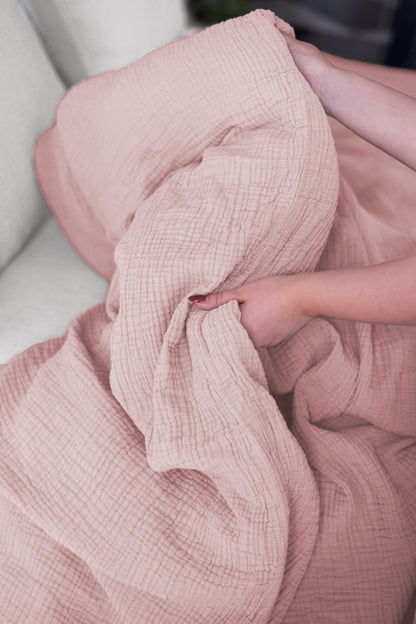 Housse de couette Gaze de coton - 4 coloris au choix