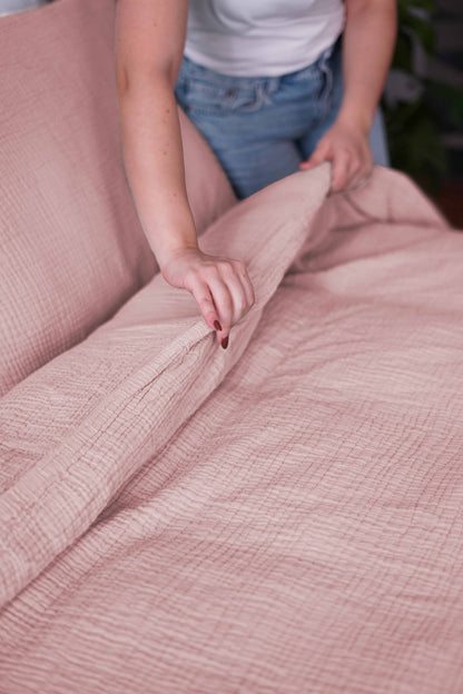 Housse de couette Gaze de coton - 4 coloris au choix