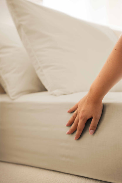 Cotton percale fitted sheet - 6 colors to choose from