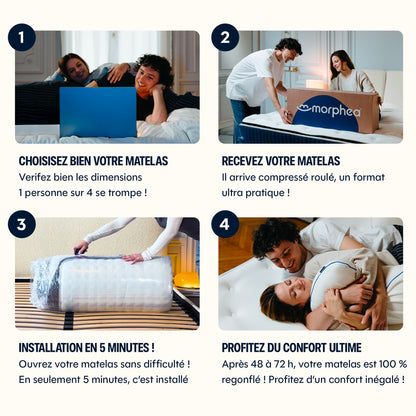 Matelas hybride premium Jade - mémoire de forme - 26cm