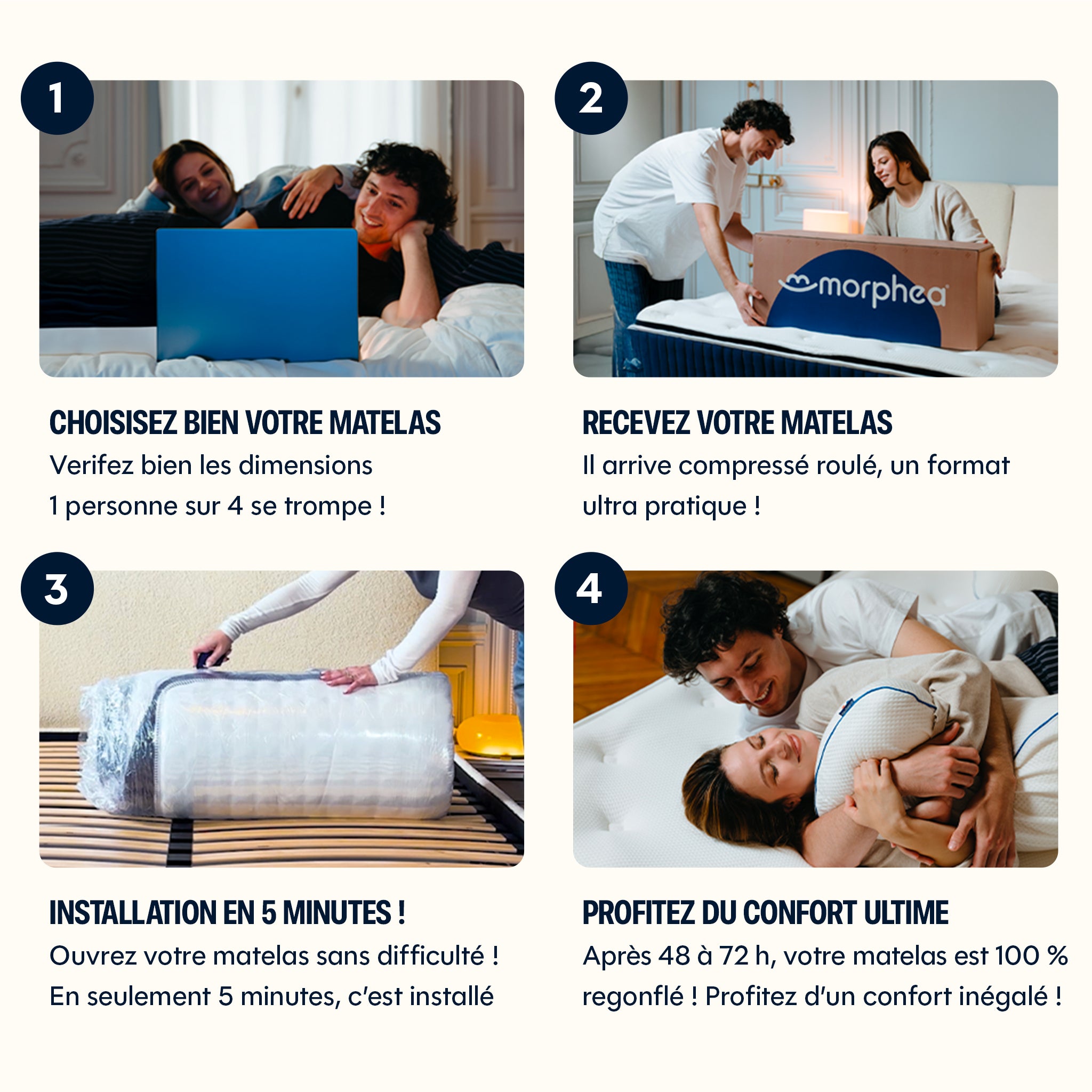 Matelas Hybride Luxe Victoria Plus - Soutien renforcé - 30 cm