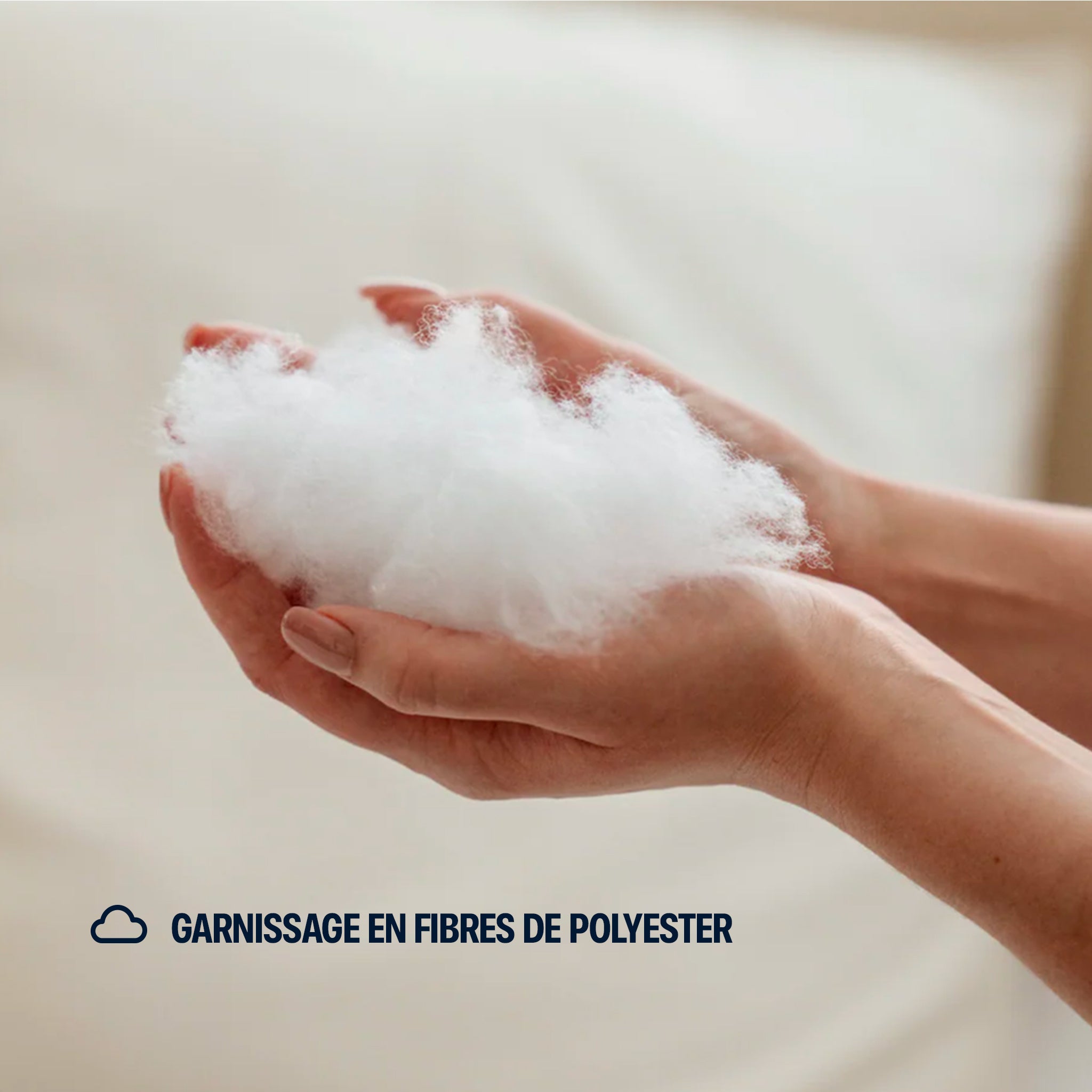 Fluffy Pillow - Polyester Fiber - Set of 2