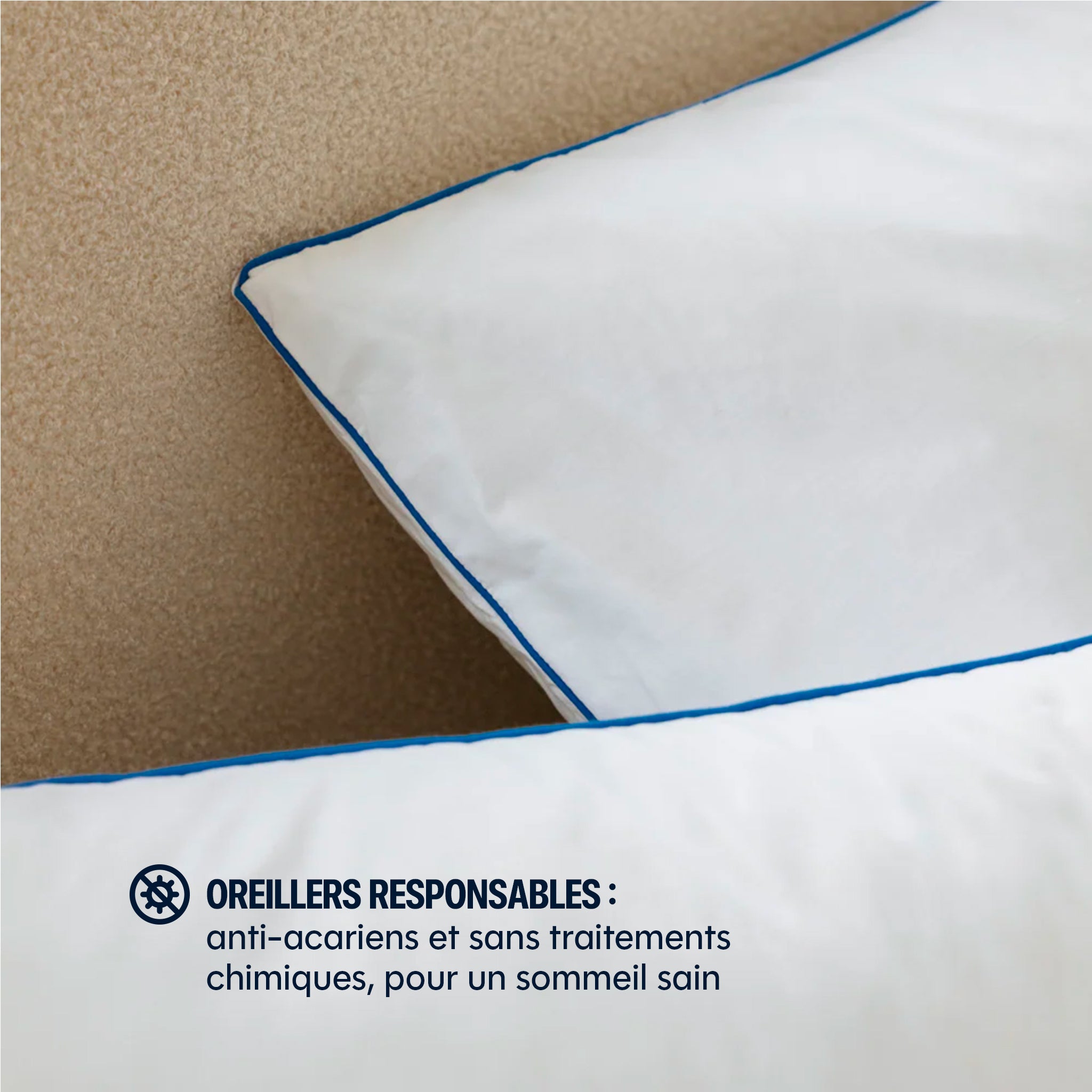 Fluffy Pillow - Polyester Fiber - Set of 2