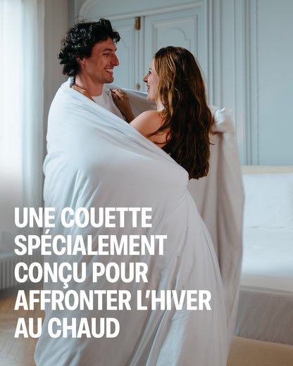 Couette Hiver - Fibres creuses siliconnées, enveloppe coton