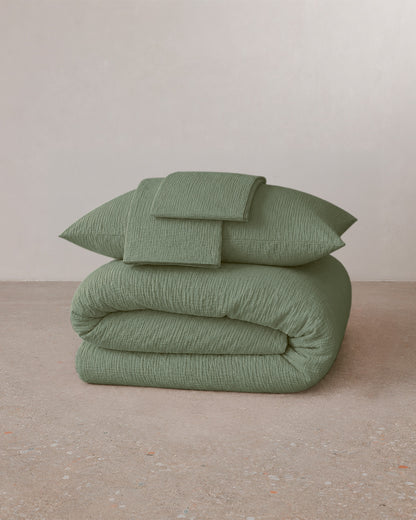 Parure de lit gaze de coton - Watercress