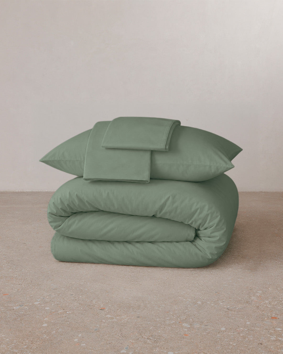 Cotton percale bedding set - Green