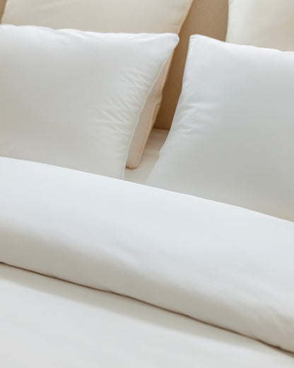 Parure de lit percale de coton - Blanc