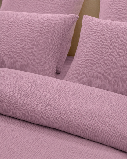 Parure de lit gaze de coton - Lila