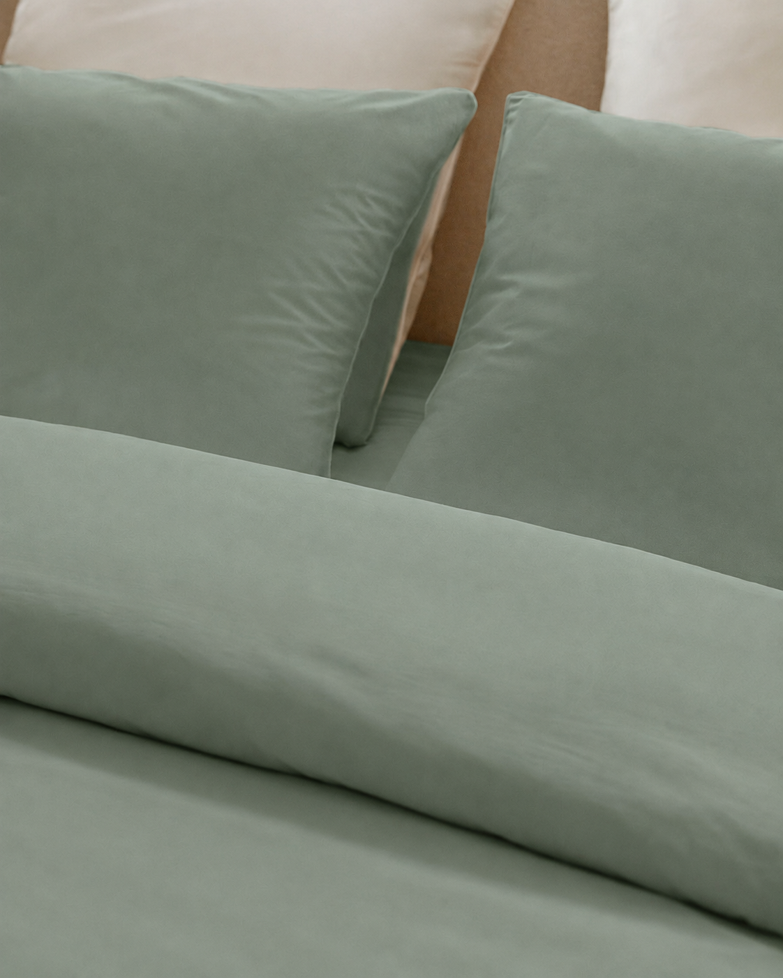 Parure de lit percale de coton - Vert