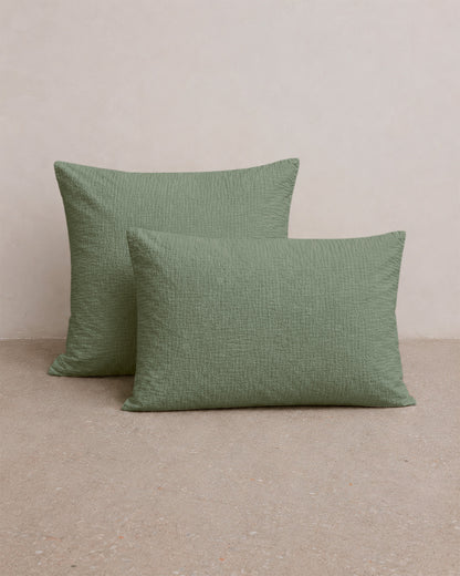 Taie d'oreiller gaze de coton x2 - 4 coloris au choix