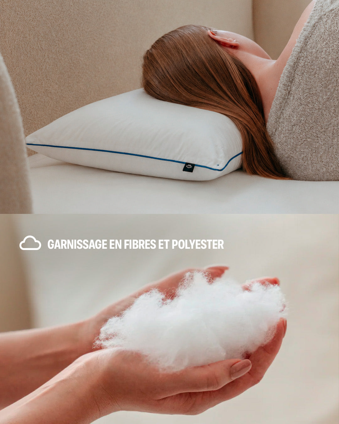 Oreiller Pillow - polyester - lot de 2