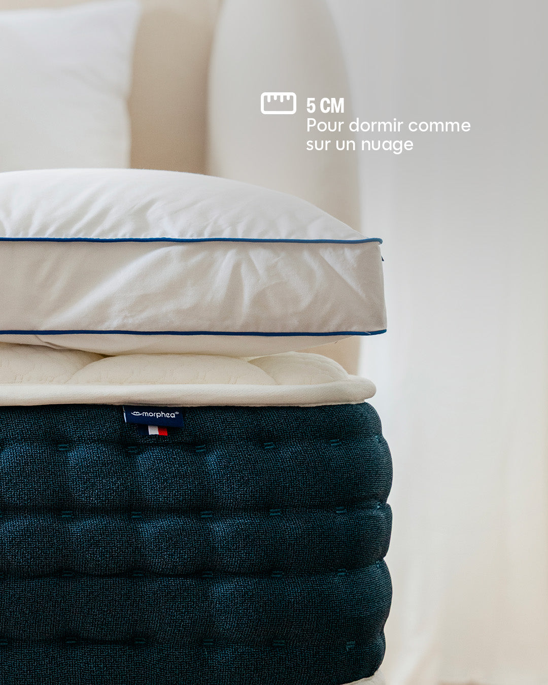 Cloud mattress topper - polyester fiber - 5cm