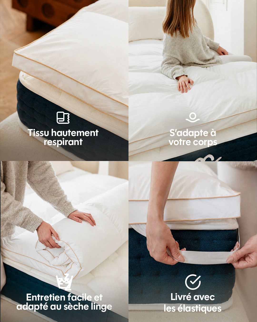 The Drimz mattress topper - duck feathers - 5 cm