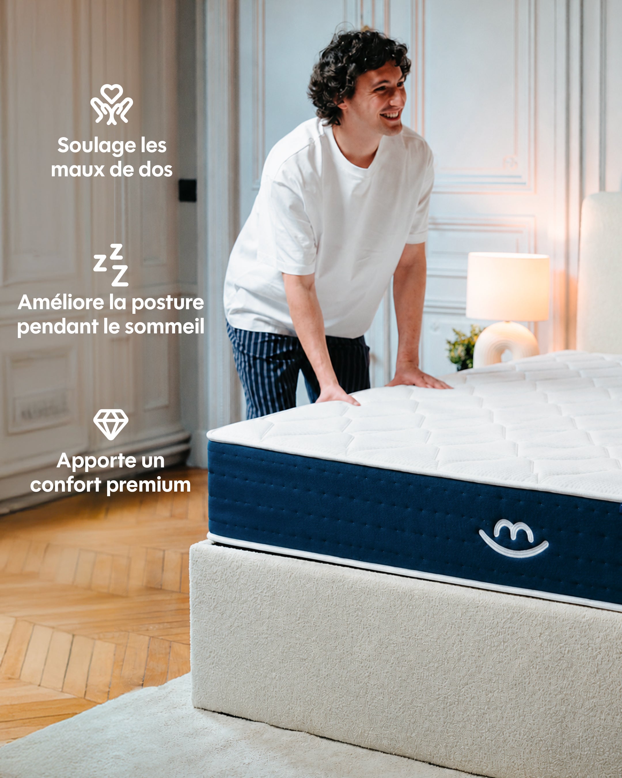 Matelas hybride Jade - mémoire de forme - 26cm