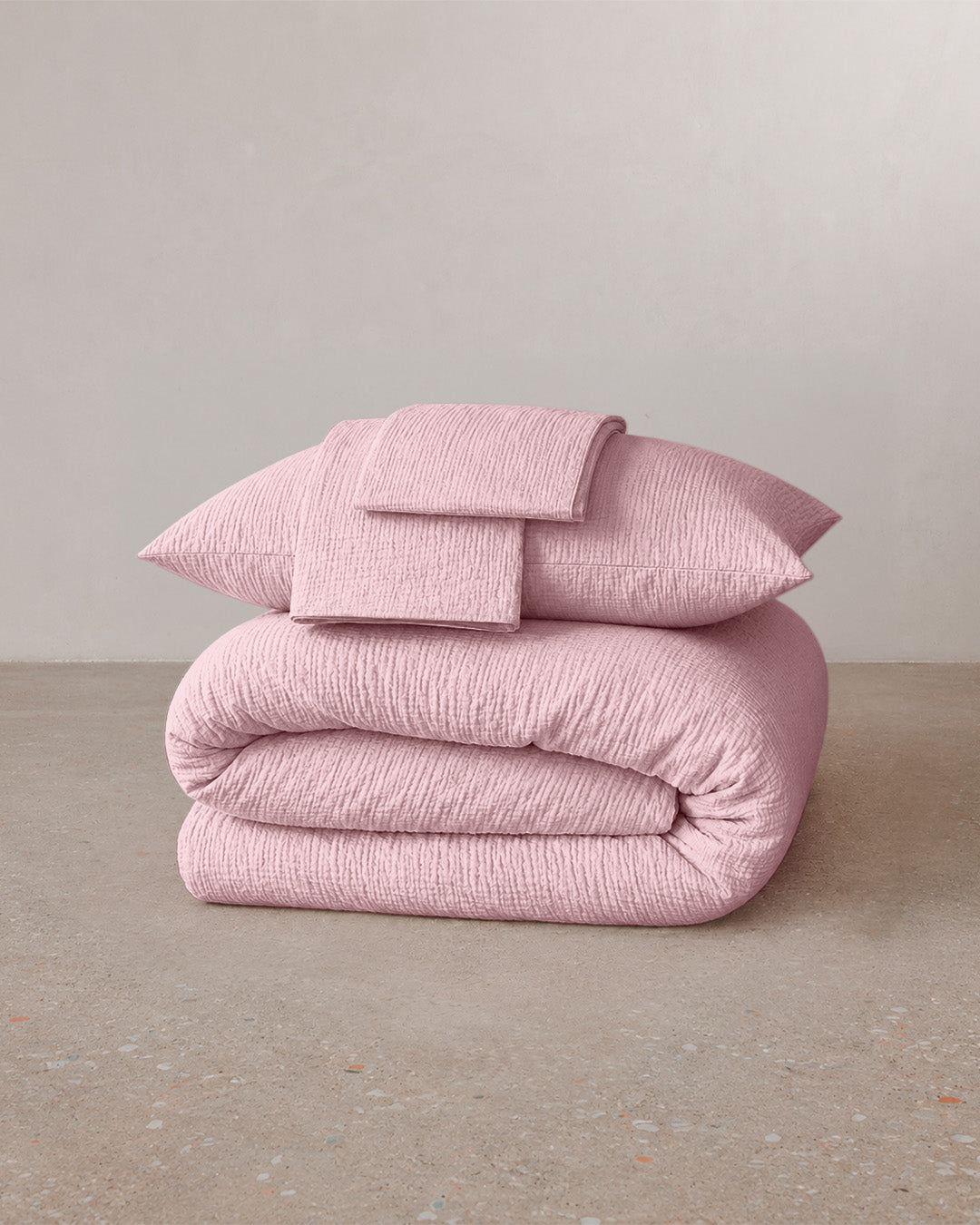 Parure de lit gaze de coton - Pink